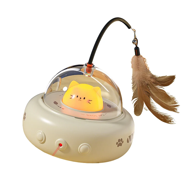 Smart Interactive Cat Teaser Toy with Laser & Feat NM-WJ01 para venta mayorista B2B