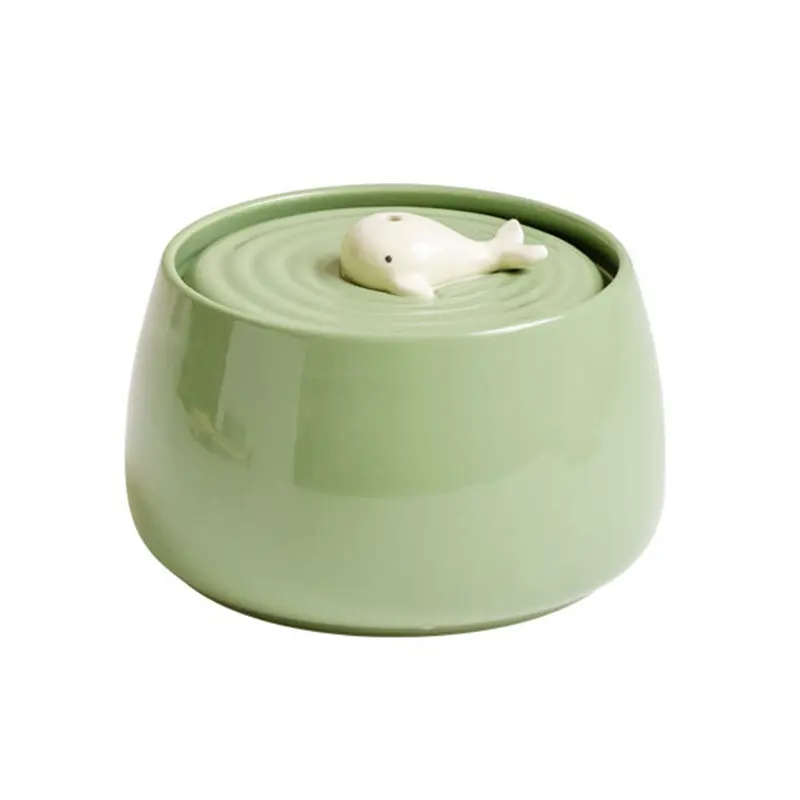 PETOEM SM01 Whale Ceramic Pet Water Fountain | Automatic Filtered Bowl f - SM01 wholesale manufacturer